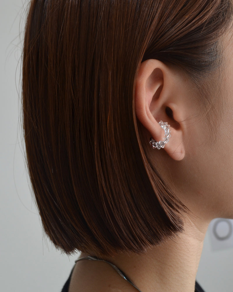 clear beads ear cuff