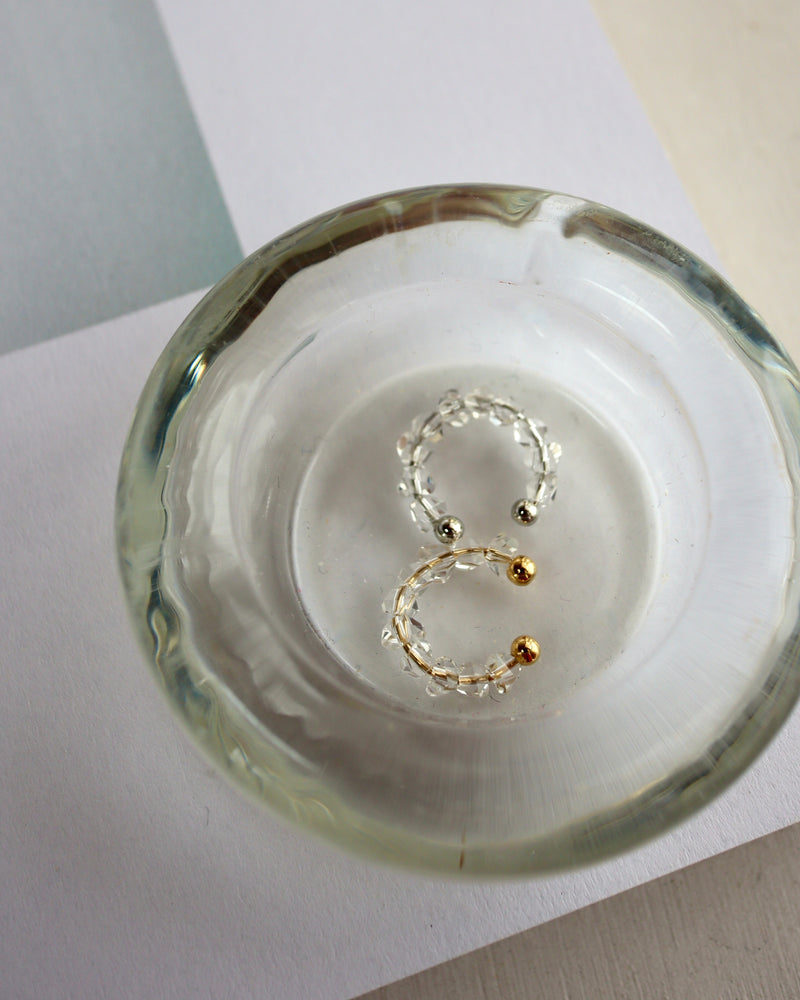 clear beads ear cuff