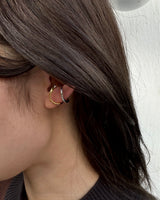 wavy golsil line ear cuff