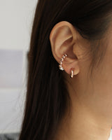 circle clip earring & earcuff