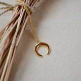 crescent moon necklace - beller