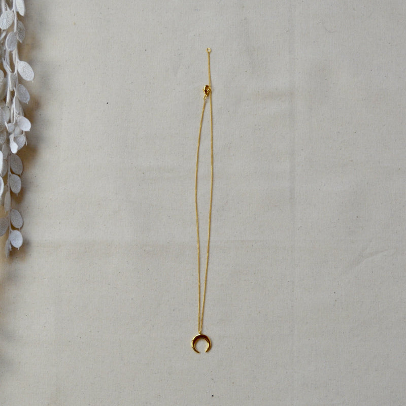 crescent moon necklace - beller