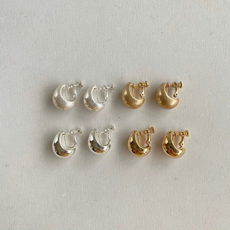 Inflate round pierce & earring