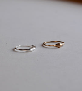 matte puffy thin ring
