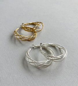knit hoop pierce