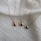 puffy heart necklace