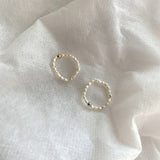 straight pearl thin ring