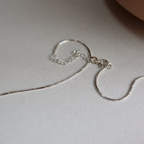 simple twist necklace(silver925)