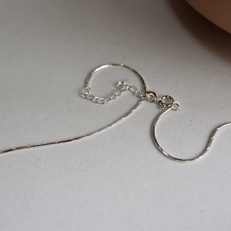 simple twist necklace(silver925)