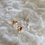 pearl plate earring