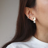 pearl plate earring