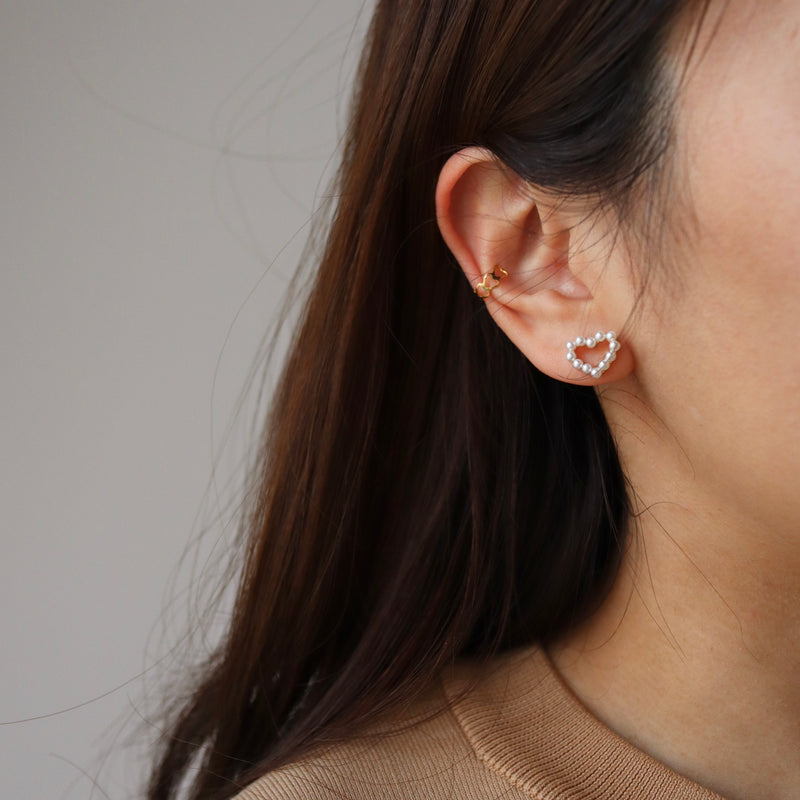 dot pearl heart pierce