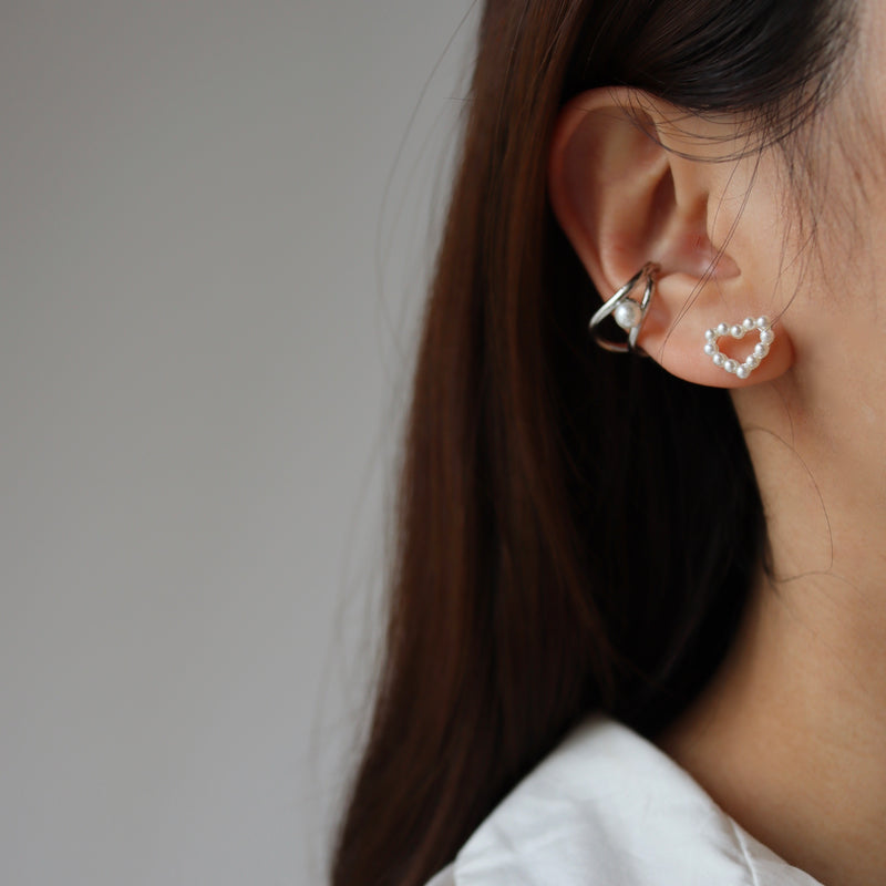 dot pearl heart pierce