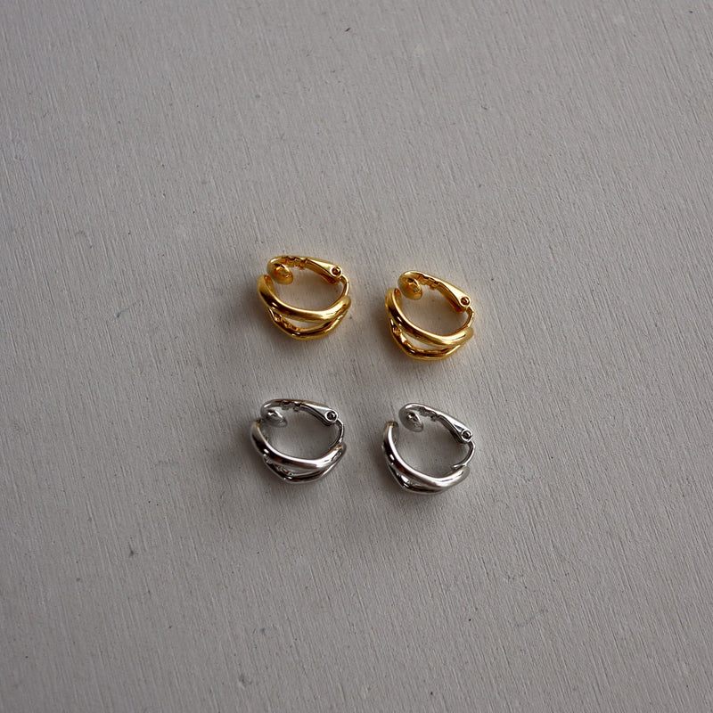 two line clip earring & earcuff