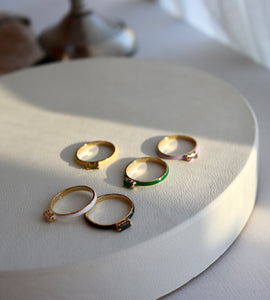 color bijou ring