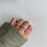 straight pearl thin ring