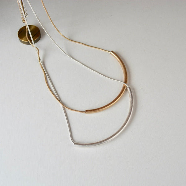 bent tube necklace