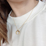 crescent moon necklace - beller