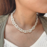 pearl tresse necklace