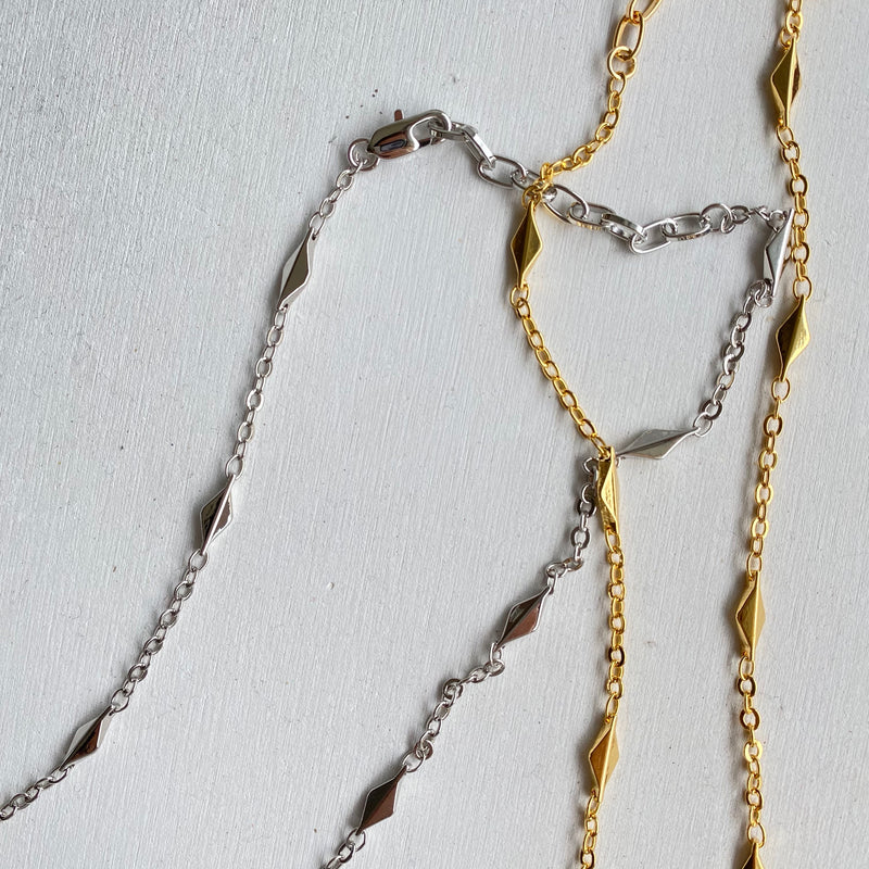 rhombus chain necklace