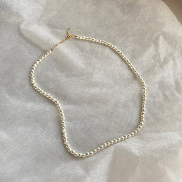 pearl linking long necklace