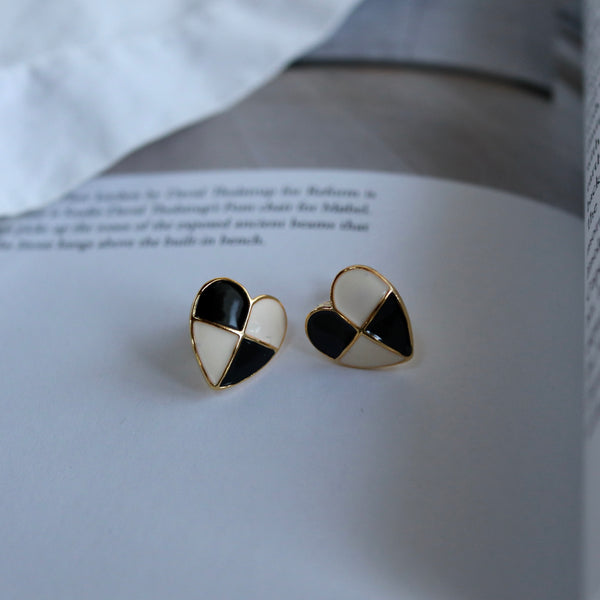 monochrome heart pierce