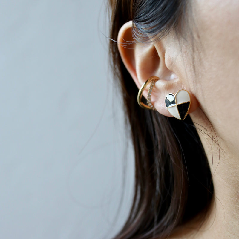 monochrome heart pierce