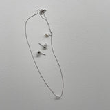 pearl × natural stone necklace