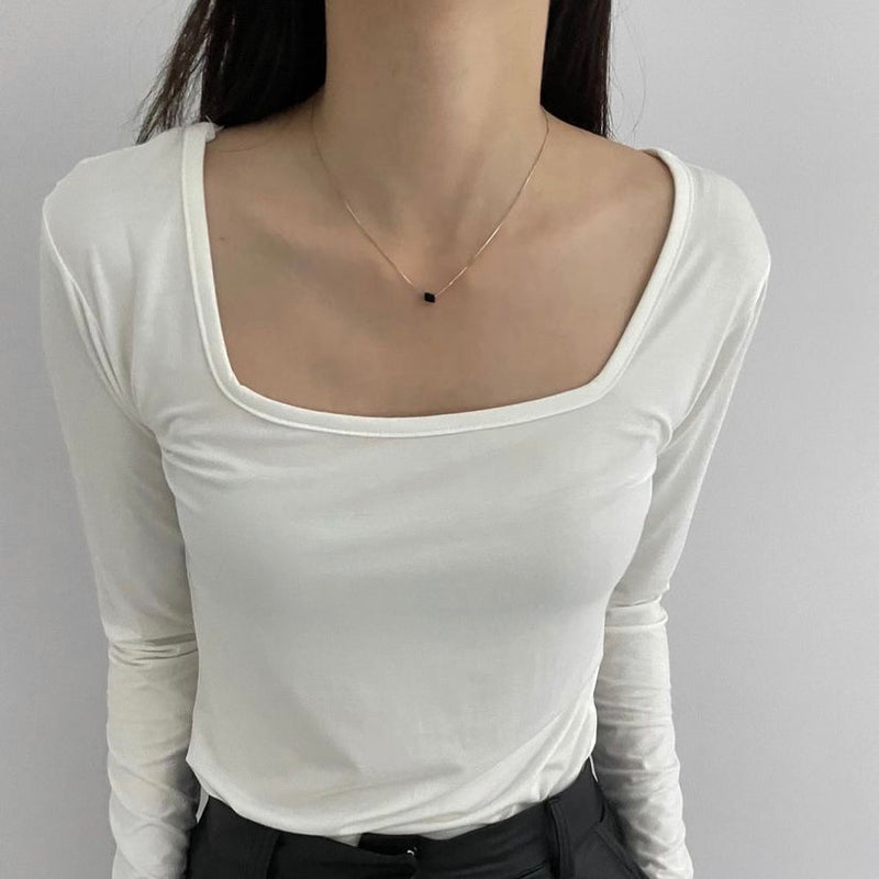 pearl × natural stone necklace