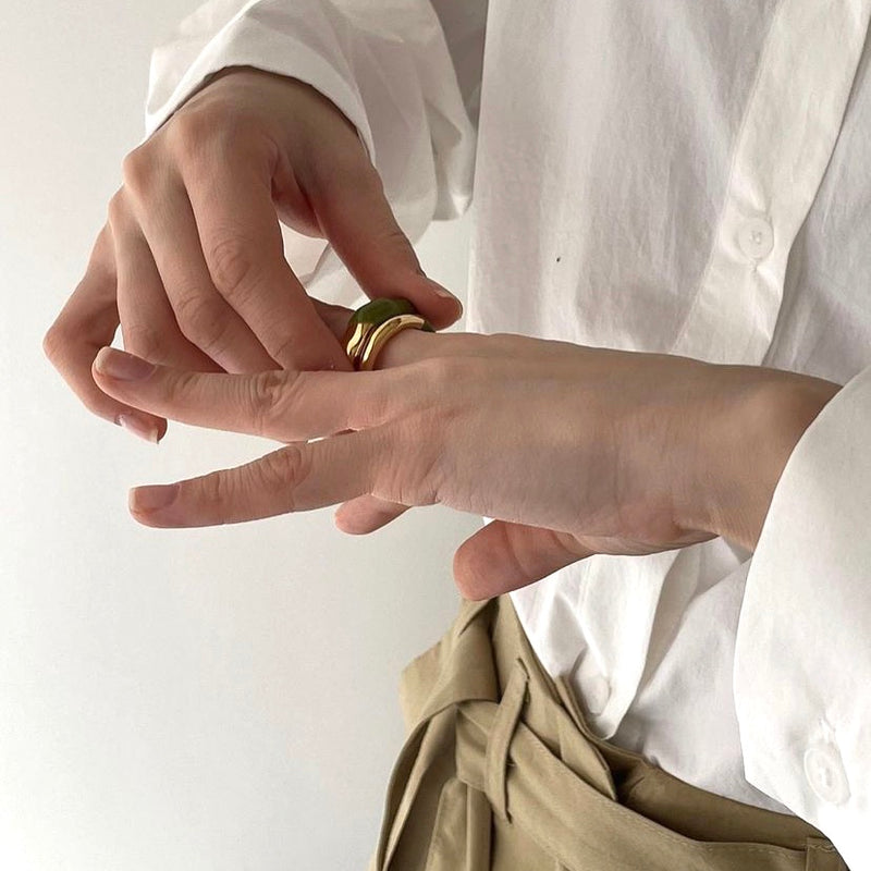 thick bi-color ring
