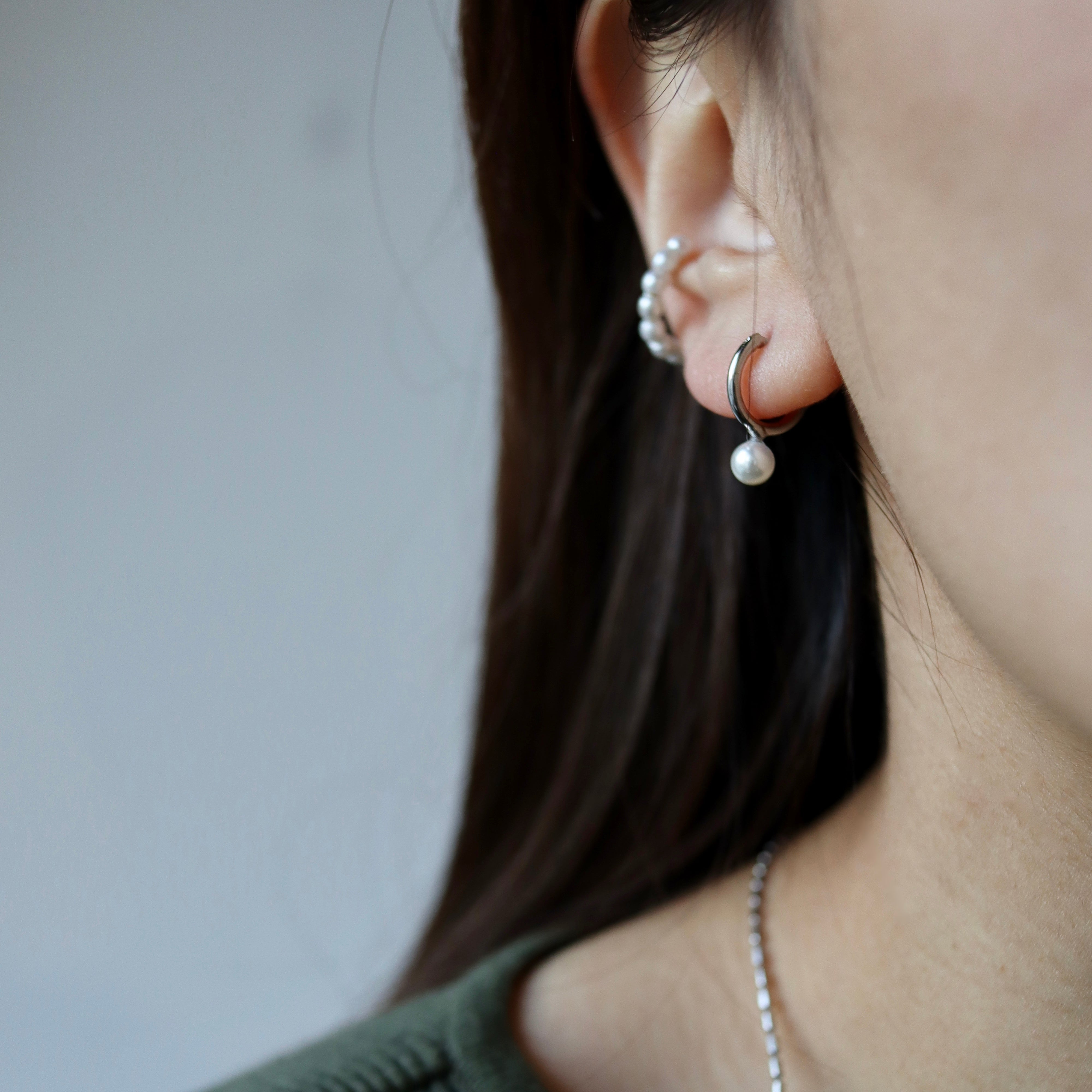 mini pearl hoop pierce - beller