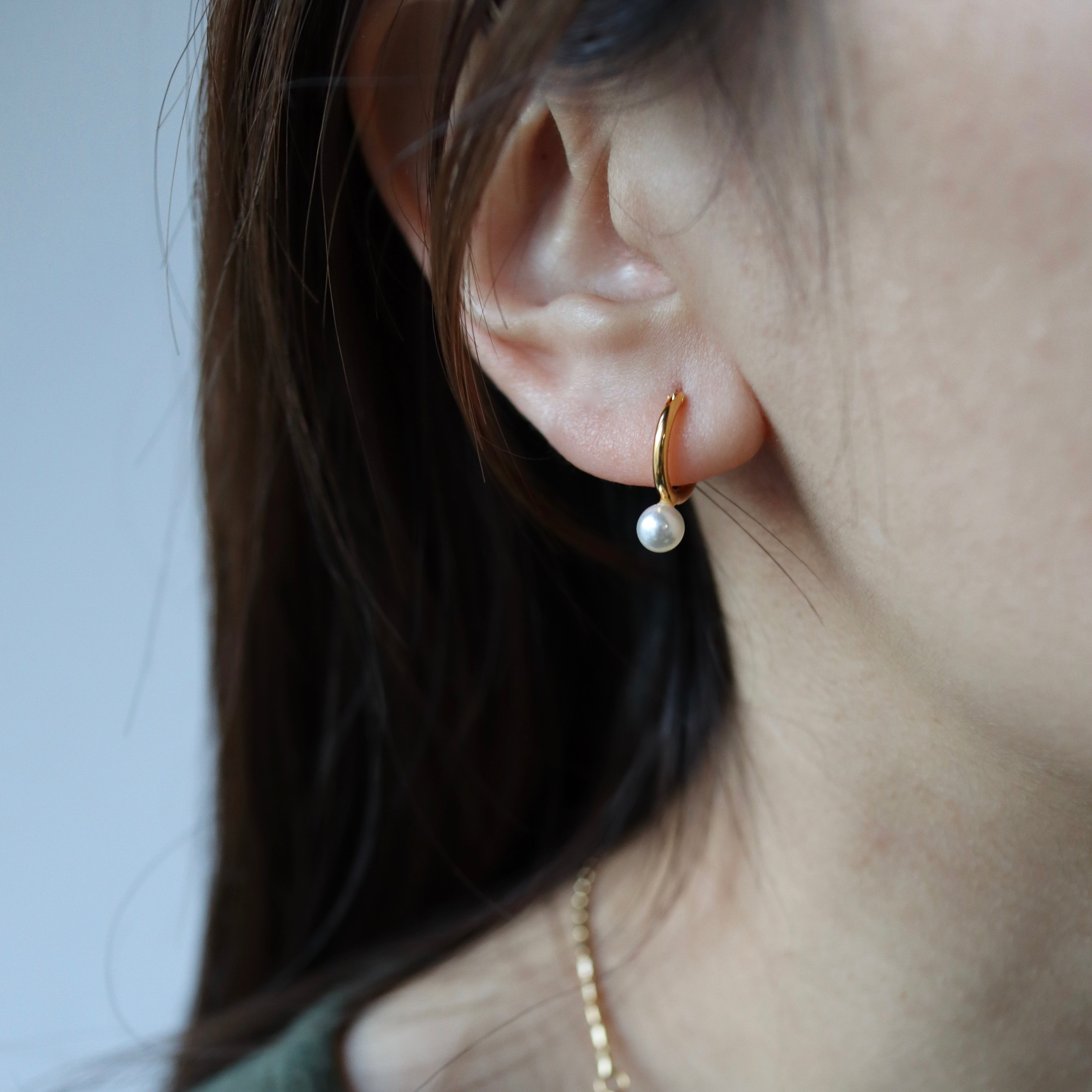 mini pearl hoop pierce - beller