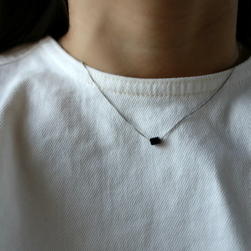 pearl × natural stone necklace