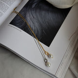 shell drop pearl necklace