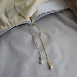 shell drop pearl necklace