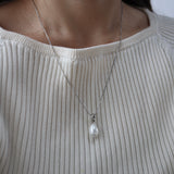 shell drop pearl necklace