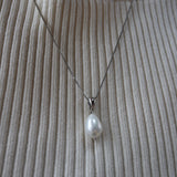 shell drop pearl necklace