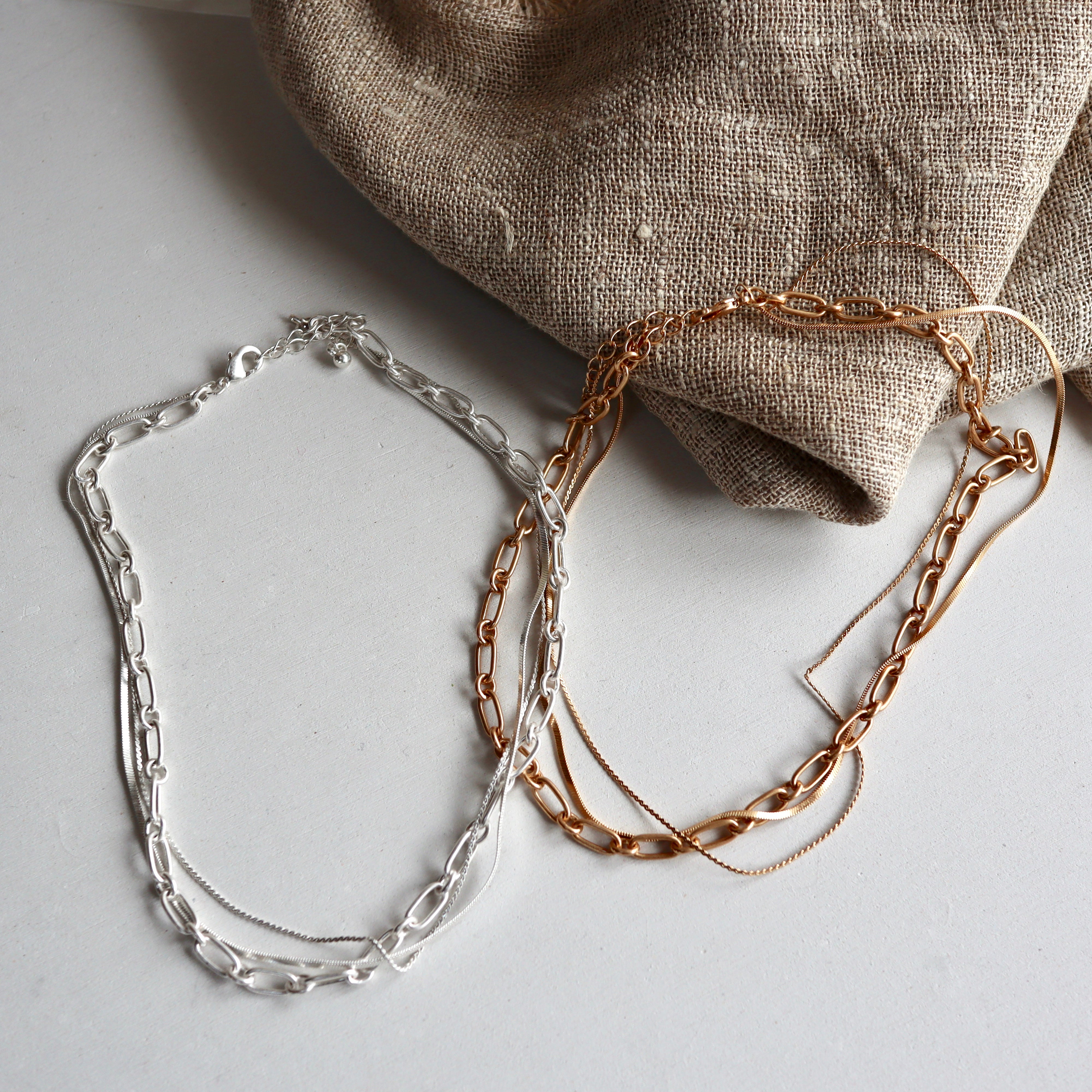 matte triple necklace - beller