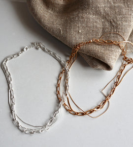 matte triple necklace