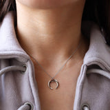 crescent moon necklace