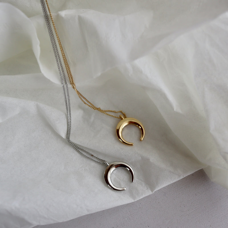 crescent moon necklace