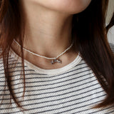 pearl & ribbon necklace