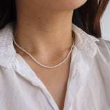 pearl & ribbon necklace