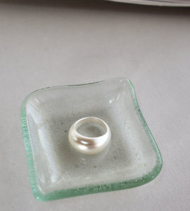 shiny white acryl ring