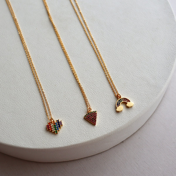 colorful pop necklace