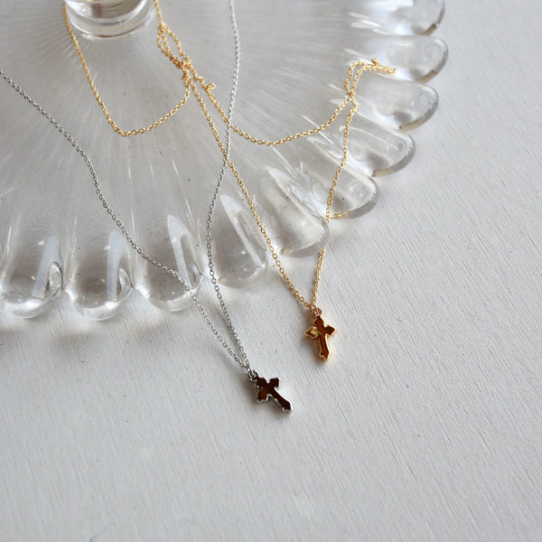 mini cross necklace