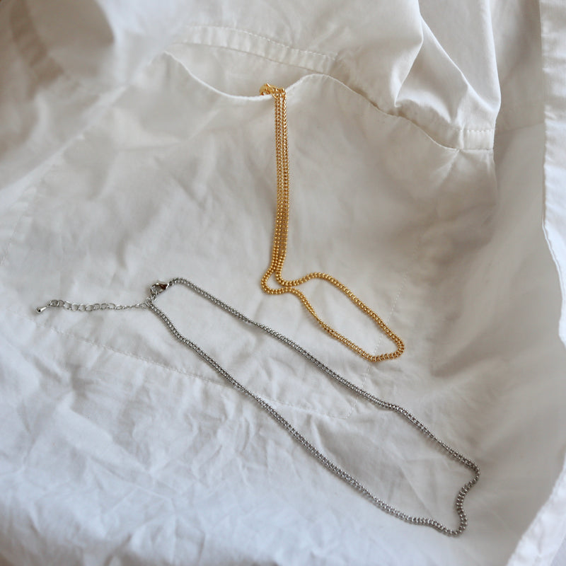 dot to line necklace