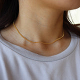 dot to line necklace