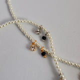 pearl & charm necklace