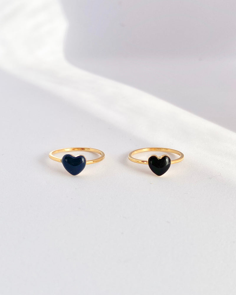 calm color heart ring